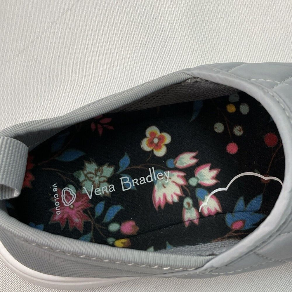 Vera Bradley Women's VB Cloud Convertible Slip On Shoe Nickel Gray Quilted Sz 8 - Picture 5 of 8